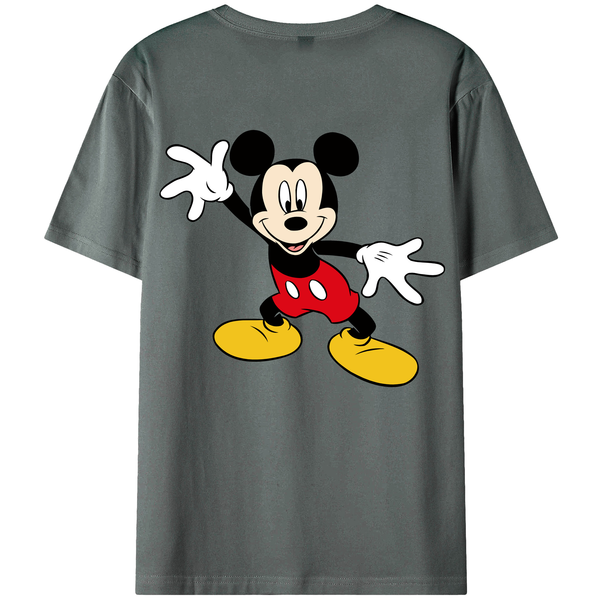 （画像用） ミッキーマウス Mickey Mouse 綿100％半袖Tシャツ（背面プリント）